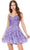 Ashley Lauren 4604 - Beaded Feathers A-Line Cocktail Dress Cocktail Dresses 00 / Lilac