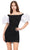 Ashley Lauren 4609 - Oversized Puff Sleeve Beaded Cocktail Dress Cocktail Dresses 0 / Black