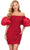 Ashley Lauren 4609 - Oversized Puff Sleeve Beaded Cocktail Dress Cocktail Dresses