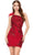 Ashley Lauren 4612 - Beaded One Shoulder Homecoming Dress Special Occasion Dress 00 / Red