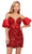 Ashley Lauren 4614 - Strapless Beaded Cocktail Dress Homecoming Dresses 0 / Red