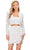 Ashley Lauren 4618 - Three Piece Bead Embellished Cocktail Dress Party Dresses 0 / Ivory