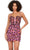 Ashley Lauren 4631 - Sweetheart Corset Animal Printed Dress Party Dresses 00 / Neon Pink