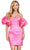 Ashley Lauren 4642 - Off Shoulder Puff Sleeved Cocktail Dress Cocktail Dresses