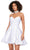 Ashley Lauren 4644 - Sweetheart Pleated Satin Cocktail Dress Cocktail Dresses 00 / White