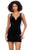 Ashley Lauren 4646 - Velvet Sheath Bow-Detailed Dress Homecoming Dresses 00 / Black/White
