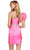 Ashley Lauren 4647 - One Shoulder Puff Sleeve Short Dress Cocktail Dresses