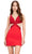 Ashley Lauren 4649 - V-Neck Side Cutout Cocktail Dress Cocktail Dresses