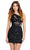 Ashley Lauren 4650 - Beaded Cut Outs Cocktail Dress Cocktail Dresses 00 / Black