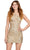 Ashley Lauren 4650 - Beaded Cut Outs Cocktail Dress Cocktail Dresses 00 / Gold