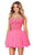 Ashley Lauren 4671 - Scoop Beaded Top Cocktail Dress Cocktail Dresses 00 / Hot Pink