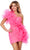 Ashley Lauren 4672 - One-Sleeve Organza Ruffle Detail Cocktail Dress Cocktail Dresses