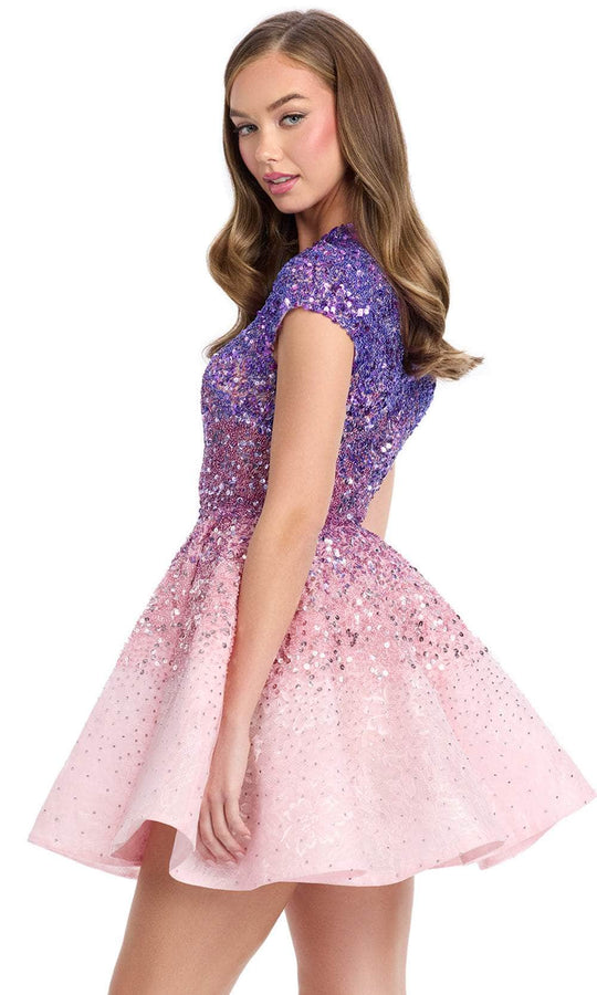 Ashley Lauren 4804 - Ombre Beaded A-Line Cocktail Dress