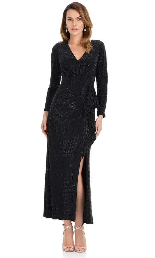 Ashley Lauren E4824 - Long Sleeve Shimmer Beaded Dress