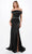 Aspeed Design D548 - Straight Off Shoulder Evening Gown Special Occasion Dress XS / Black