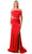 Aspeed Design D548 - Straight Off Shoulder Evening Gown Special Occasion Dress XS / Red