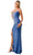 Aspeed Design D562 - Cowl Neck Drawstring Evening Gown Special Occasion Dress