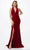 Aspeed Design D566 - Halter High Slit Evening Gown Special Occasion Dress XS / Burgundy