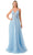 Aspeed Design L2688 - Shimmer Tulle Prom Dress Special Occasion Dress XS / Light Blue