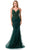 Aspeed Design L2719 - Beaded Bodice Prom Dress Special Occasion Dress XS / Hunter Green