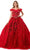 Aspeed Design L2728 - Off Shoulder Embellished Ballgown Special Occasion Dress XXS / Red
