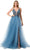 Aspeed Design L2781A - Beaded Bodice Prom Dress Special Occasion Dress XS / Smoky Blue