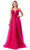 Aspeed Design L2782A - Appliqued Plunging V-Neck Evening Gown Special Occasion Dress XS / Fuchsia