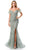 Aspeed Design L2786F - Ruffled Sleeve Embellished Evening Gown Special Occasion Dress XS / Silver