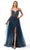 Aspeed Design L2788F - Glitter Tulle Prom Dress with Slit Special Occasion Dress