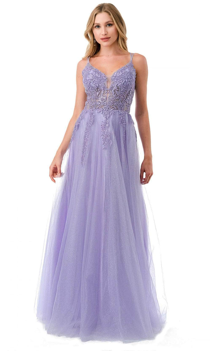 Aspeed Design L2790W - Embroidered Sleeveless Evening Gown Special Occasion Dress XS / Lilac