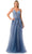 Aspeed Design L2790W - Embroidered Sleeveless Evening Gown Special Occasion Dress XS / Smoky Blue