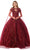 Aspeed Design L2804C - Off Shoulder Beaded Ballgown With Cape Special Occasion Dress