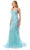 Aspeed Design L2816J - V-Neck Sleeveless Evening Gown Evening Dresses S / Ice Blue