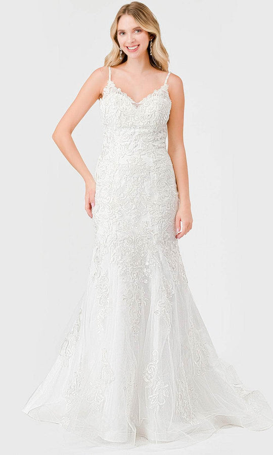 Aspeed Design MS0008 - Sleeveless Scoop Shaped Back Wedding Dress