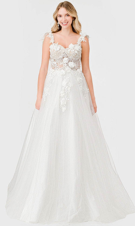 Aspeed Design MS0026 - Floral Appliqued Sweetheart Bridal Dress