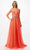 Aspeed Design P2105 - Spaghetti Straps Beaded Prom Gown Special Occasion Dress XS / Orange