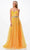 Aspeed Design P2105 - Spaghetti Straps Beaded Prom Gown Special Occasion Dress XS / Yellow