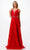 Aspeed Design P2115 - Bejeweled Waist Evening Dress Special Occasion Dress XS / Red