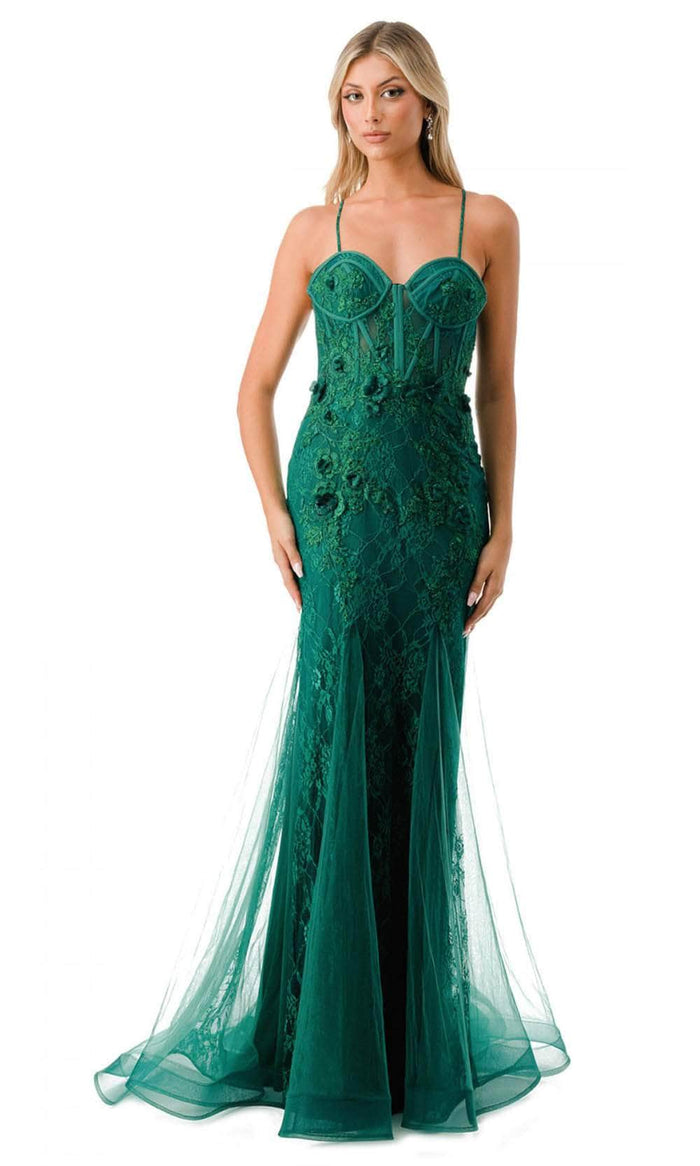 Aspeed Design P2120 - Sweetheart Bustier Bodice Prom Gown Special Occasion Dress XS / Emerald