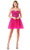 Aspeed Design S2828J - Butterfly Sequin Sweetheart Cocktail Dress Special Occasion Dress XXS / Hot Pink