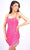 Ava Presley 27762 - Beaded Crisscross Back Cocktail Dress Cocktail Dresses 00 / Neon Pink