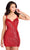 Ava Presley 27837 - Fringed Sweetheart Cocktail Dress Special Occasion Dress 00 / Red