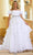 Ava Presley 28571 - Tiered Ruffle Ballgown Special Occasion Dress 00 / White