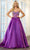 Ava Presley 28588 - Rhinestone Embellished Strapless Ballgown Special Occasion Dress 00 / Iridescent Purple