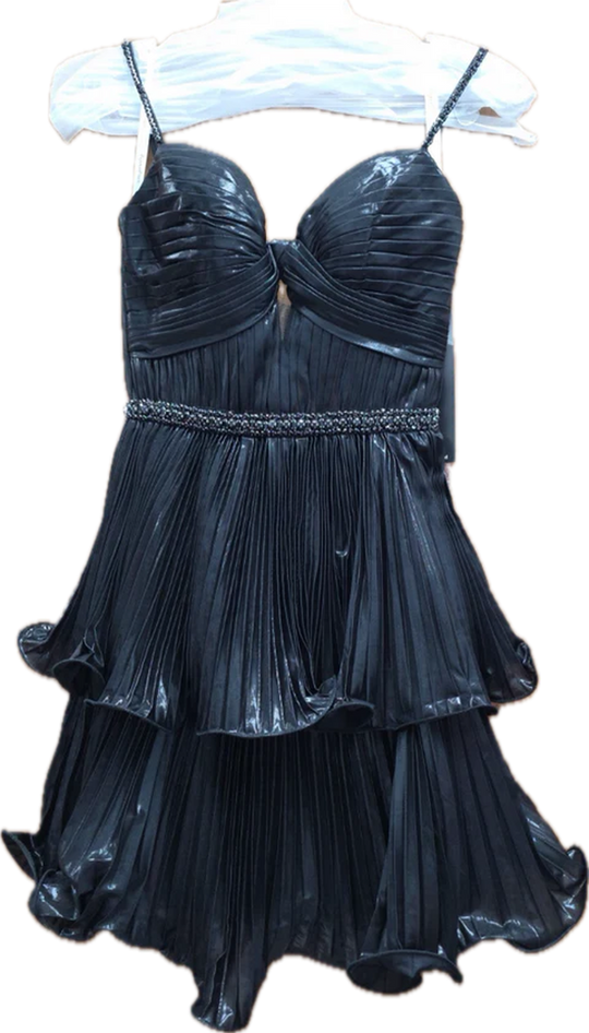 Ava Presley 29262 - Metallic Keyhold Dress