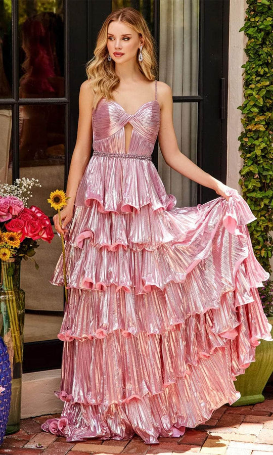 Ava Presley 29263 - Metallic Tiered Long Gown