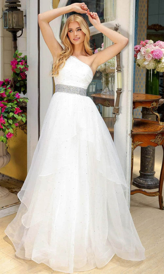 Ava Presley 29534 - Strappy Back One Shoulder Prom Gown