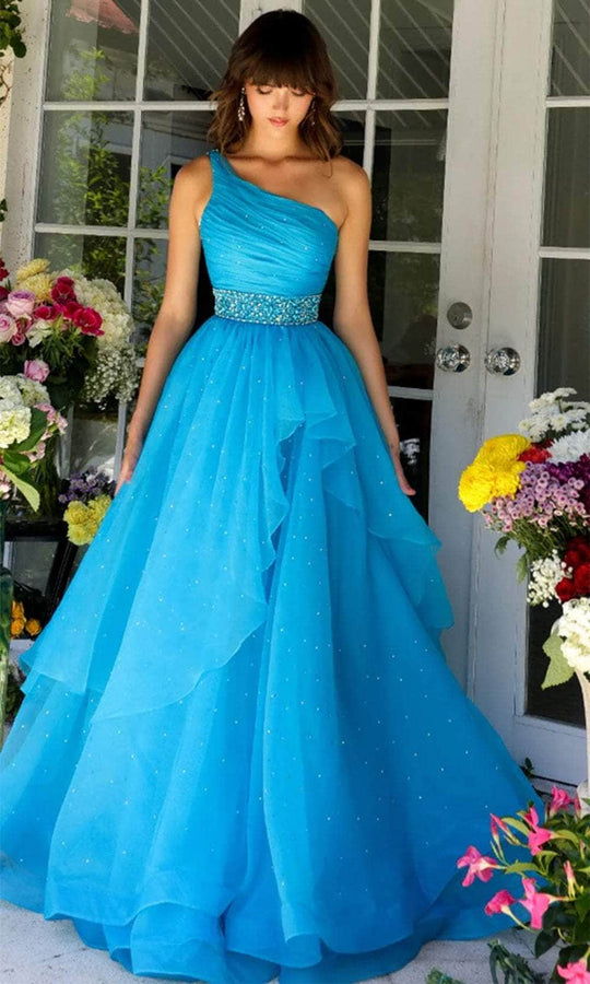 Ava Presley 29534 - Strappy Back One Shoulder Prom Gown