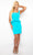 Ava Presley 38559 - Square Ruffled Peplum Cocktail Dress Special Occasion Dress 0 / Turquoise