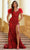 Ava Presley 38892 - Sequined Ornate Evening Gown Special Occasion Dress 00 / Red